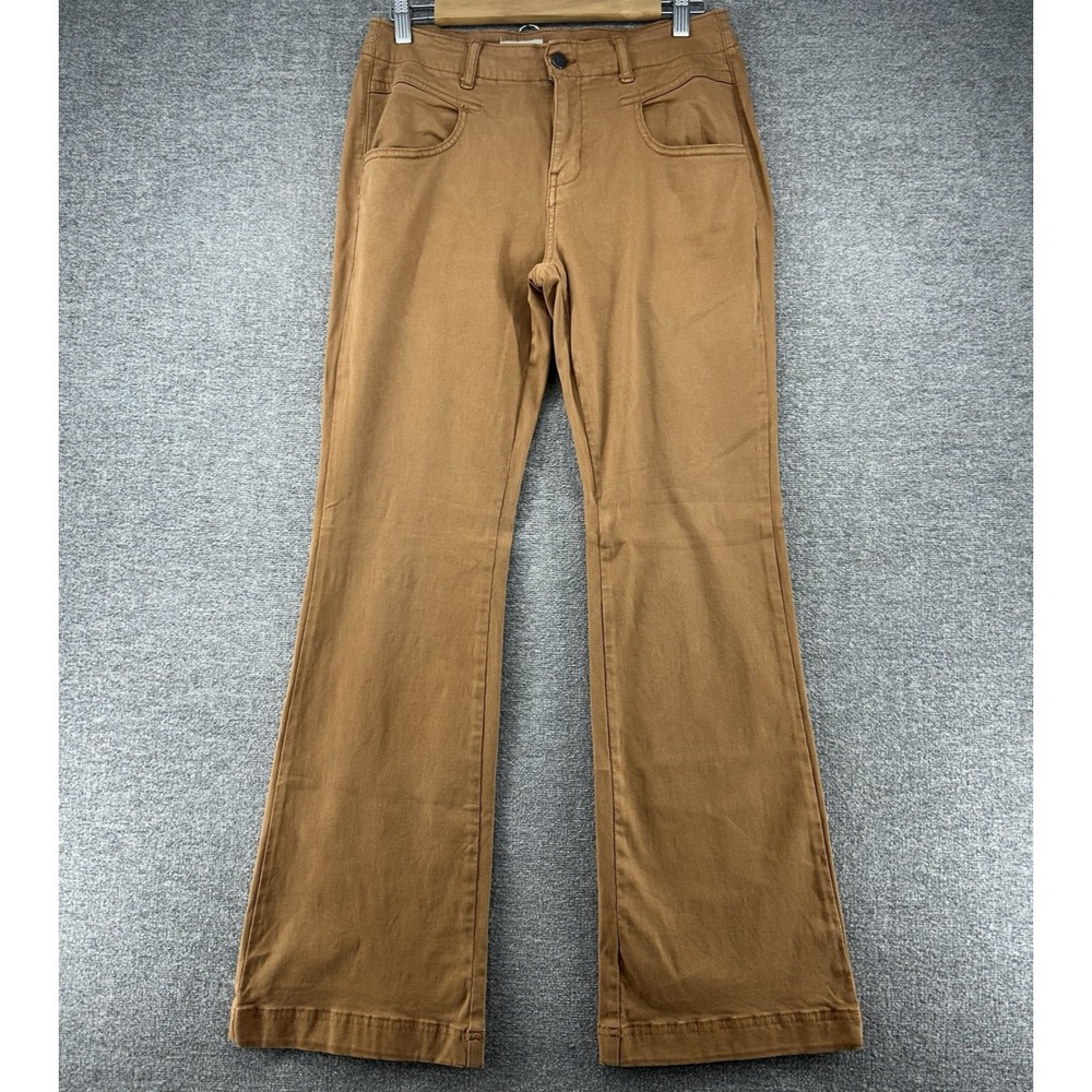 Pilcro Flare Pants Women Size 29 Brown Casual‎ Stretch
